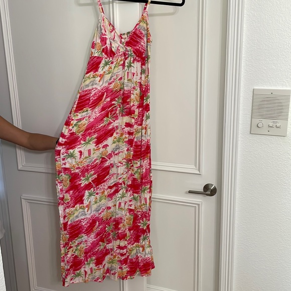 Maui Cocktail Pineapples Maxi Hawaiian Dress
